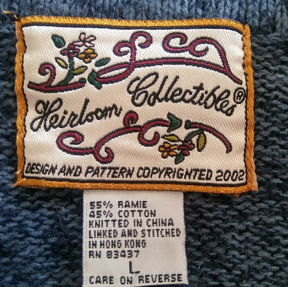 Heirloom Collectables Blue Zip up Cardigan - Picture 4 of 4